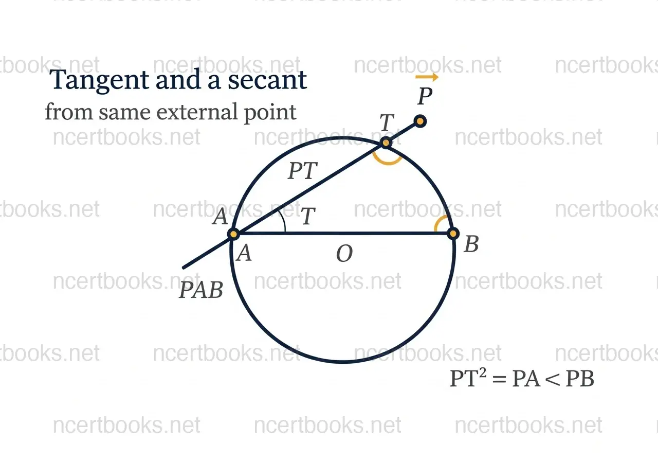 Tangent secant relationship from external point - Class 10 Maths Circles Chapter 10