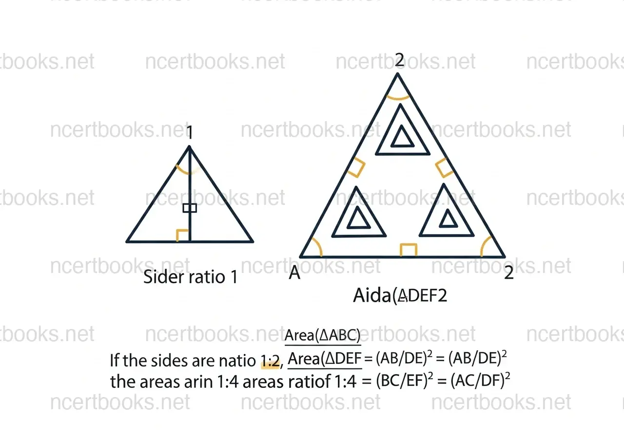 Ratio of areas of similar triangles - Class 10 Maths Chapter 6 Triangles