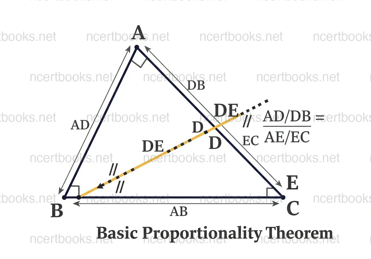 Basic Proportionality Theorem BPT diagram - NCERT Solutions Class 10 Maths Chapter 6 Triangles