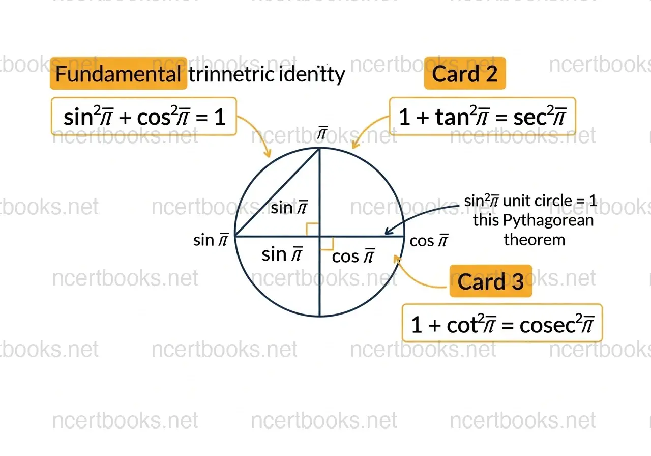 Trigonometric identities with unit circle - NCERT Solutions Class 10 Maths Chapter 8