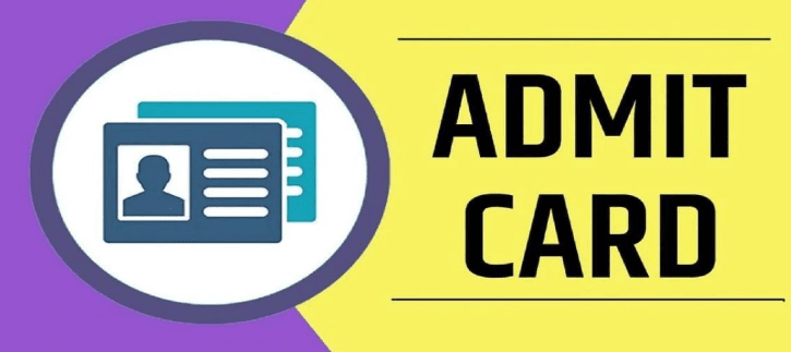 Admit Card example for exam entry and verification